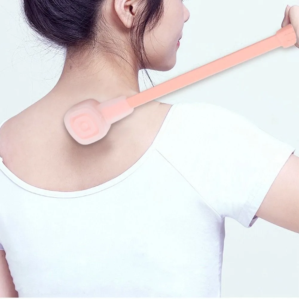 Durable Long Handle Gua Sha Massage Stick Silicone Relieve Fatigue Body Massager Relaxing Neck Back Massager