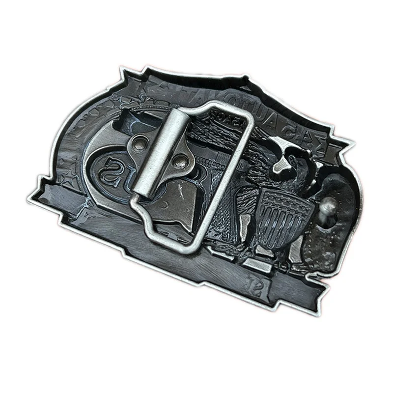 Zinc Alloy Military Fan Belt Buckle in Western Style