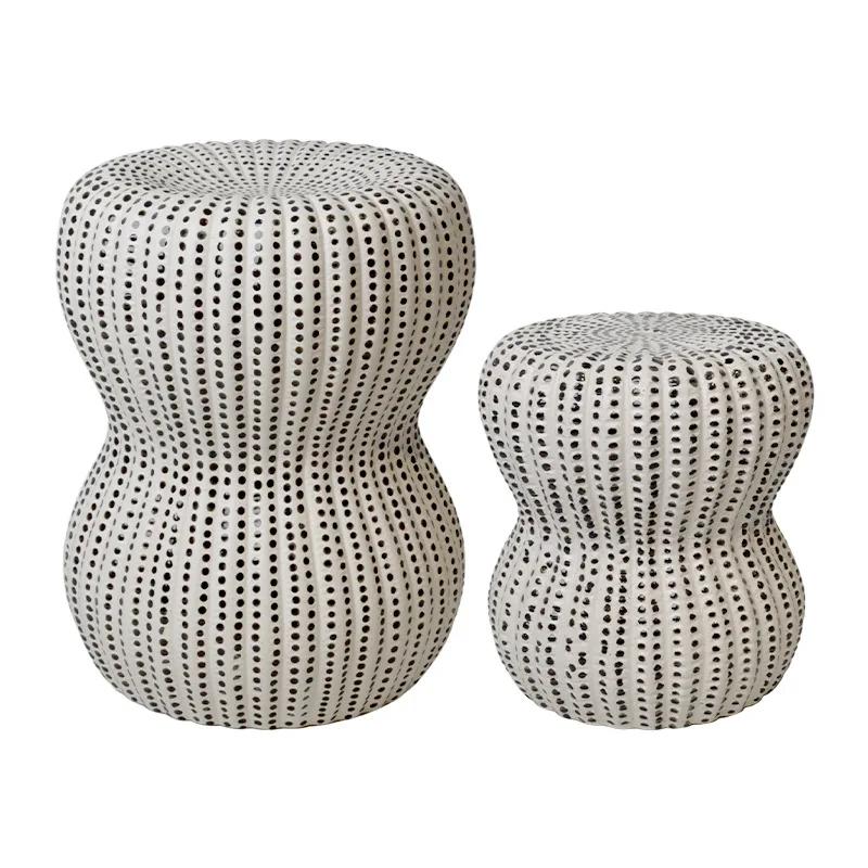 

New Chinese peanut ceramic stool home living room room dressing stool changing shoe stool coffee table chair ornament