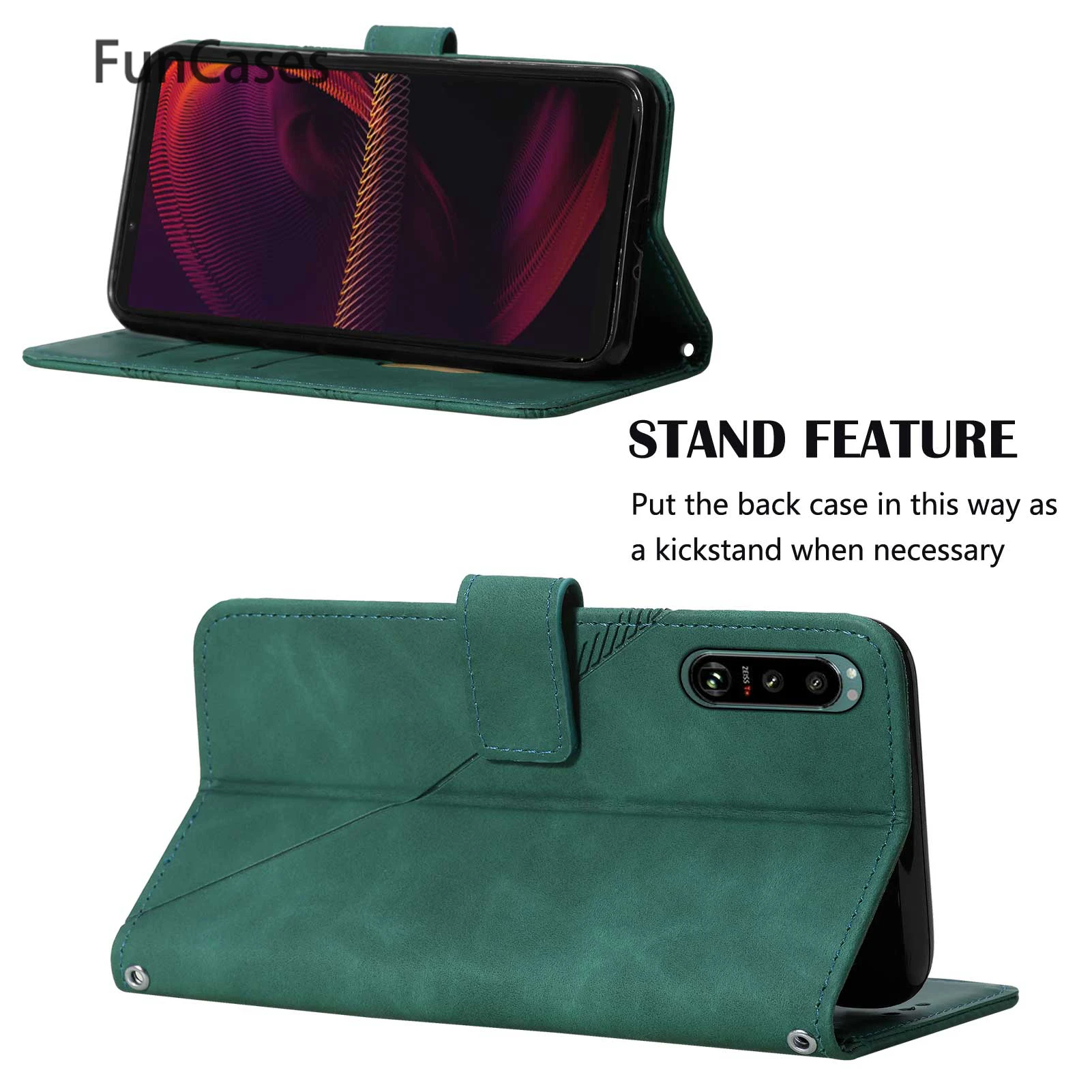 3D Linie Buch Telefon Abdeckung Für fall Sony Xperia 1 iii Quicksand Shell Brieftasche Fällen Flip sFor Sony funda 5 iii L4 10 Estojo xpreia