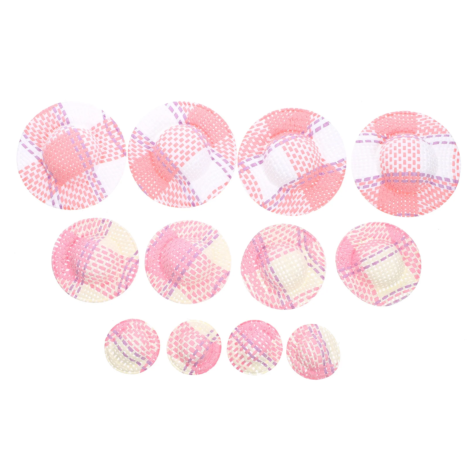 

12 Pcs Colorful Striped Hat Miniature Hats for Babies Dolls Baby Paper Toy Girls Toys