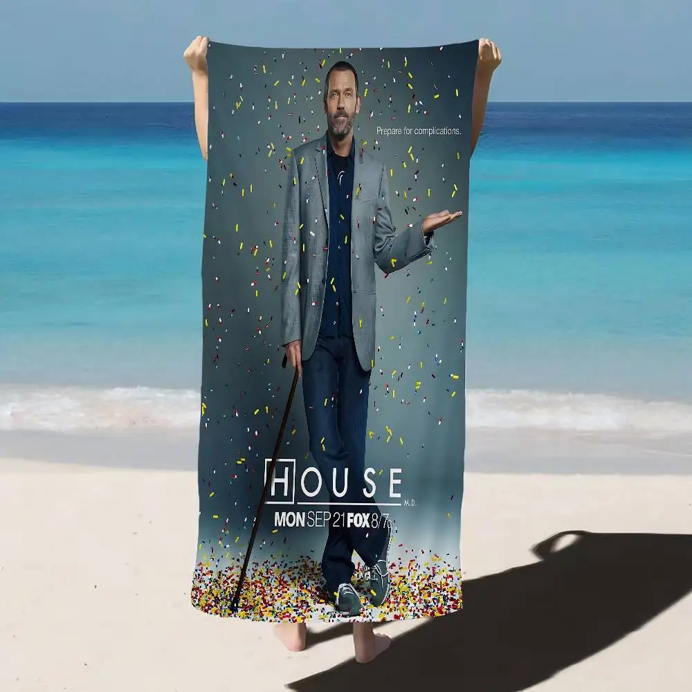 H-House MD TV Series Beach Towel Colorful Bath Towels for Girl Microfiber Quick Dry Custom Sand Free Beach Yoga Spa Gym Pool
