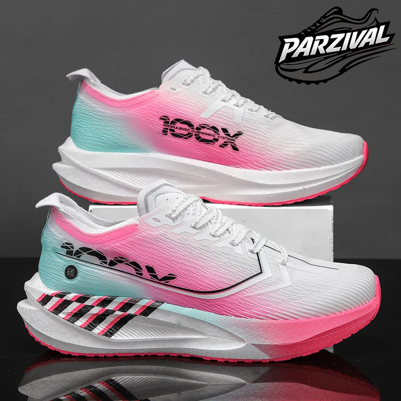 Men Running Shoes Carbon Board Speciality Marathon Casual Sports Footwear Breathable Lightweight Women Athletic Nonskid Sneakers