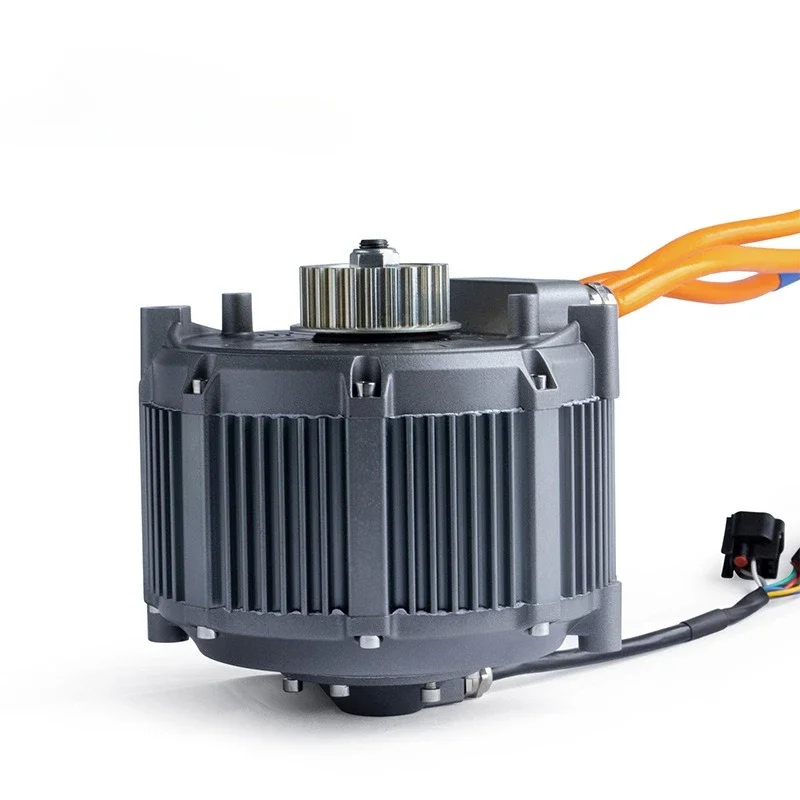 Mid Drive BLDC Engine DC72V 5KW-10KW 4600-6800 RPM 10.4Nm 50Nm Peak IP67 Belt Drive for E-Motorcycle Scooter Bike Retrofit