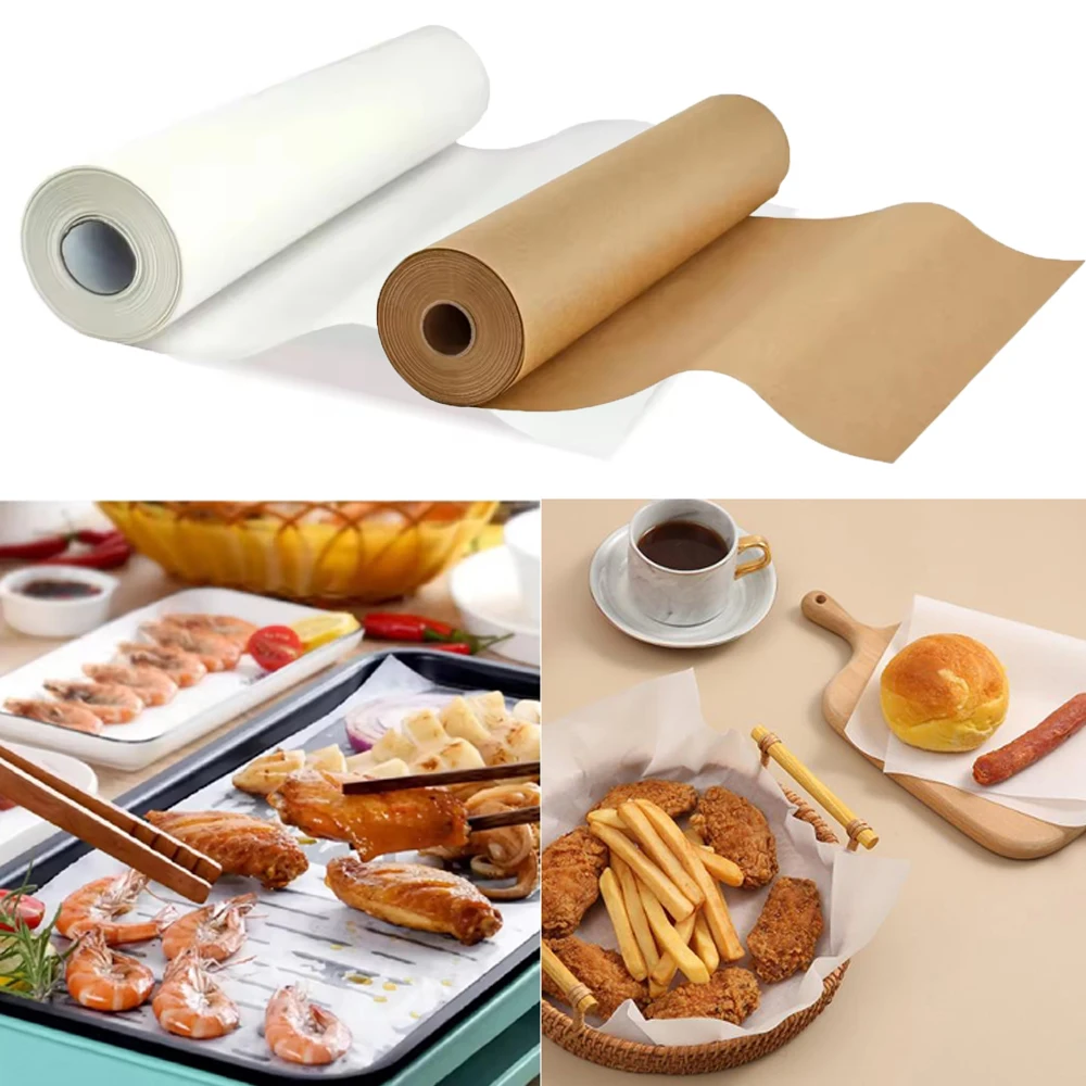 5M /10M Parchment Paper Baking Sheets Non-Stick Cutable Baking Liners for Oven Air Fryer Grilling Mat Steaming Bread Cookies