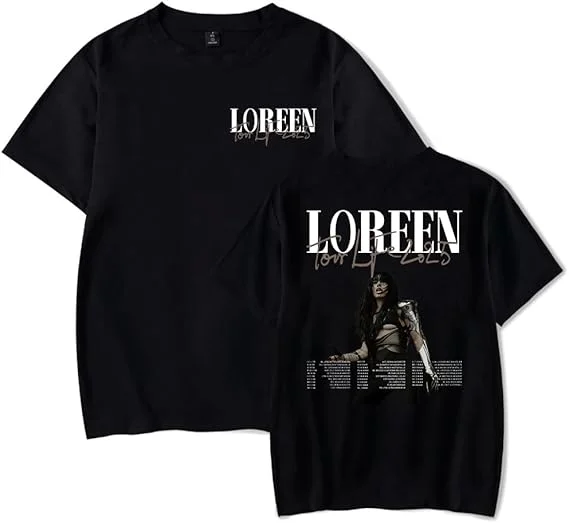 

Loreen Tour Life 2025 Merch Футболка с коротким рукавом Летние футболки для мужчин и женщин