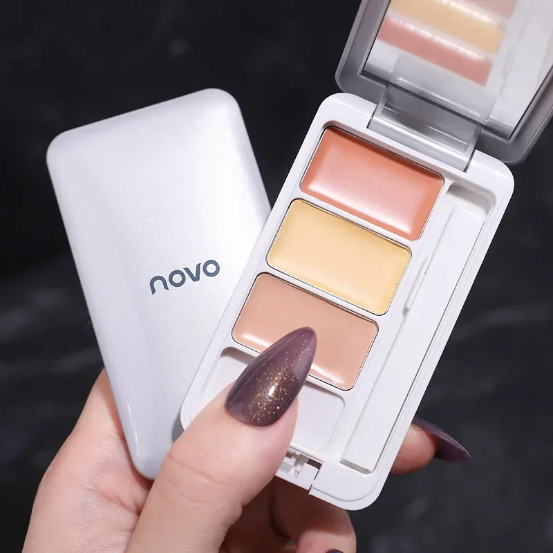 NOVOLight and flawless three-color concealer strong concealer to cover spots acne marks dark circles tattoos concealer palette