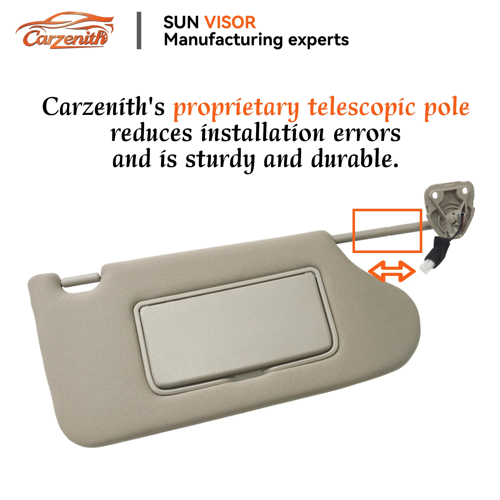 Carzenith Sun Visor For Nissan Maxima 8 VII A36 2015 2016 2017 2018 2019 2020 2021 2022 2023  Sunvisor Left Right Side - view 3