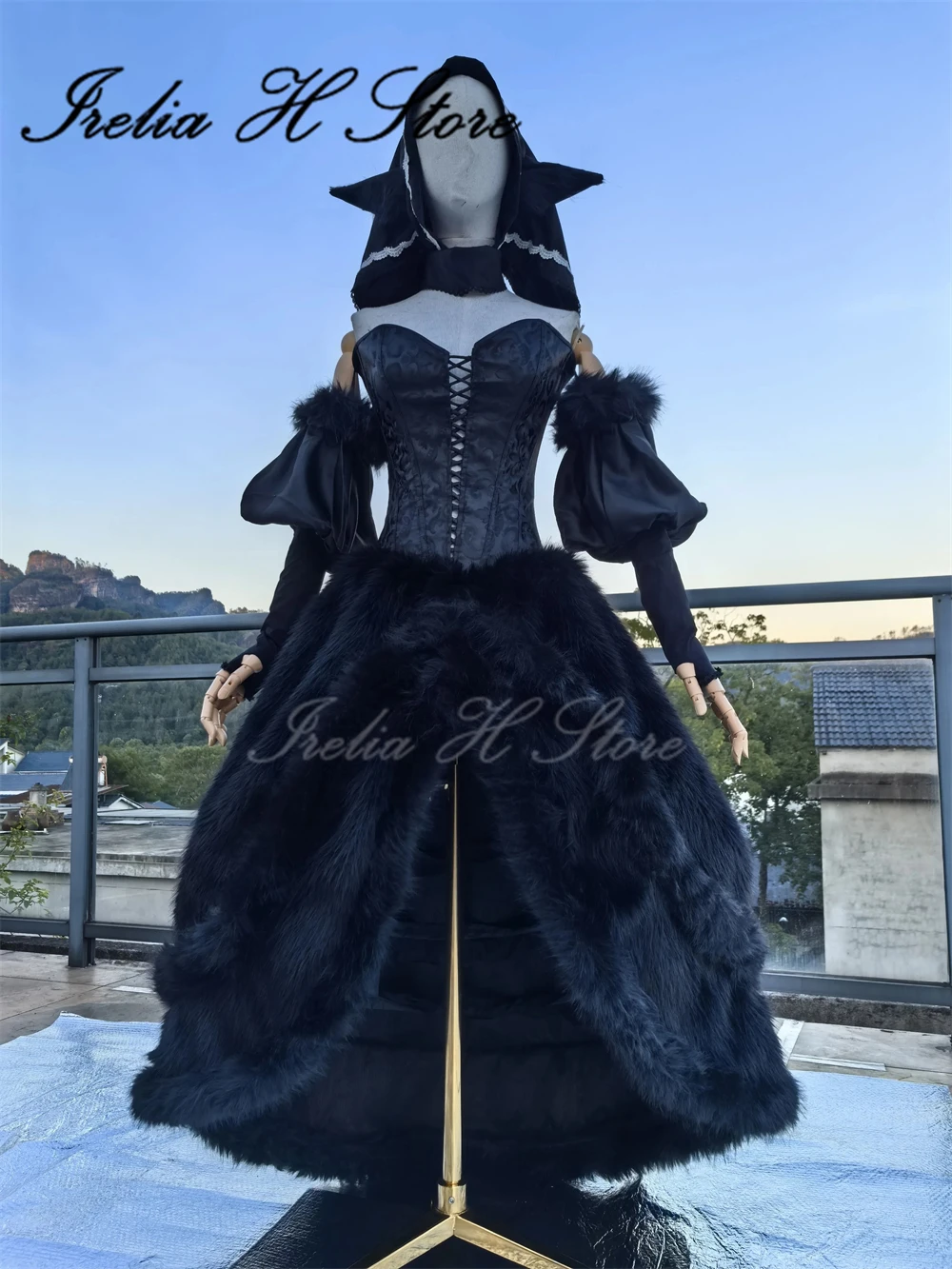 Irelia H Store Delicious in Dungeon Marcilles black Dungeon Master Dress Cosplay Costume Anime evening party female halloween image 3