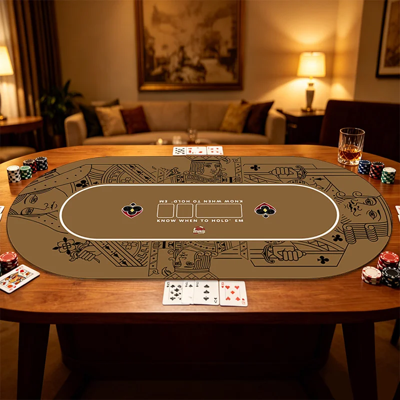 Texas Hold'em Poker Diatomaceous Earth Table Mat, Wear Resistant Non Slip Soundproof Desk Pad, Special Mat For Card Game Table
