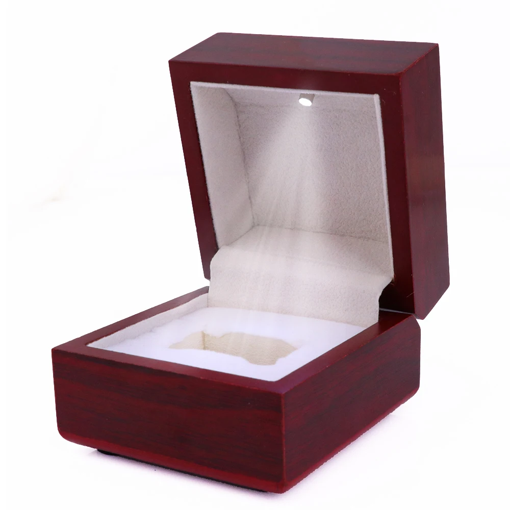 Wooden championship ring storage box. With LED display light,