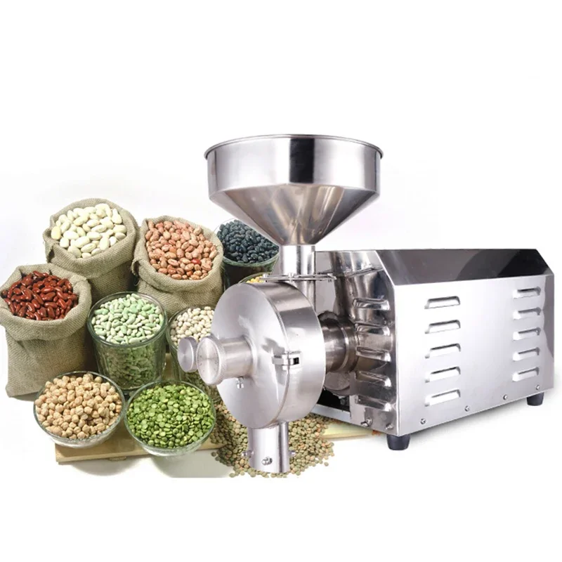 1.8KW Grains Mill Grinder Commercial Dry Grinding Electric Stainless Steel Powder Ultra-fine Grinding Machine