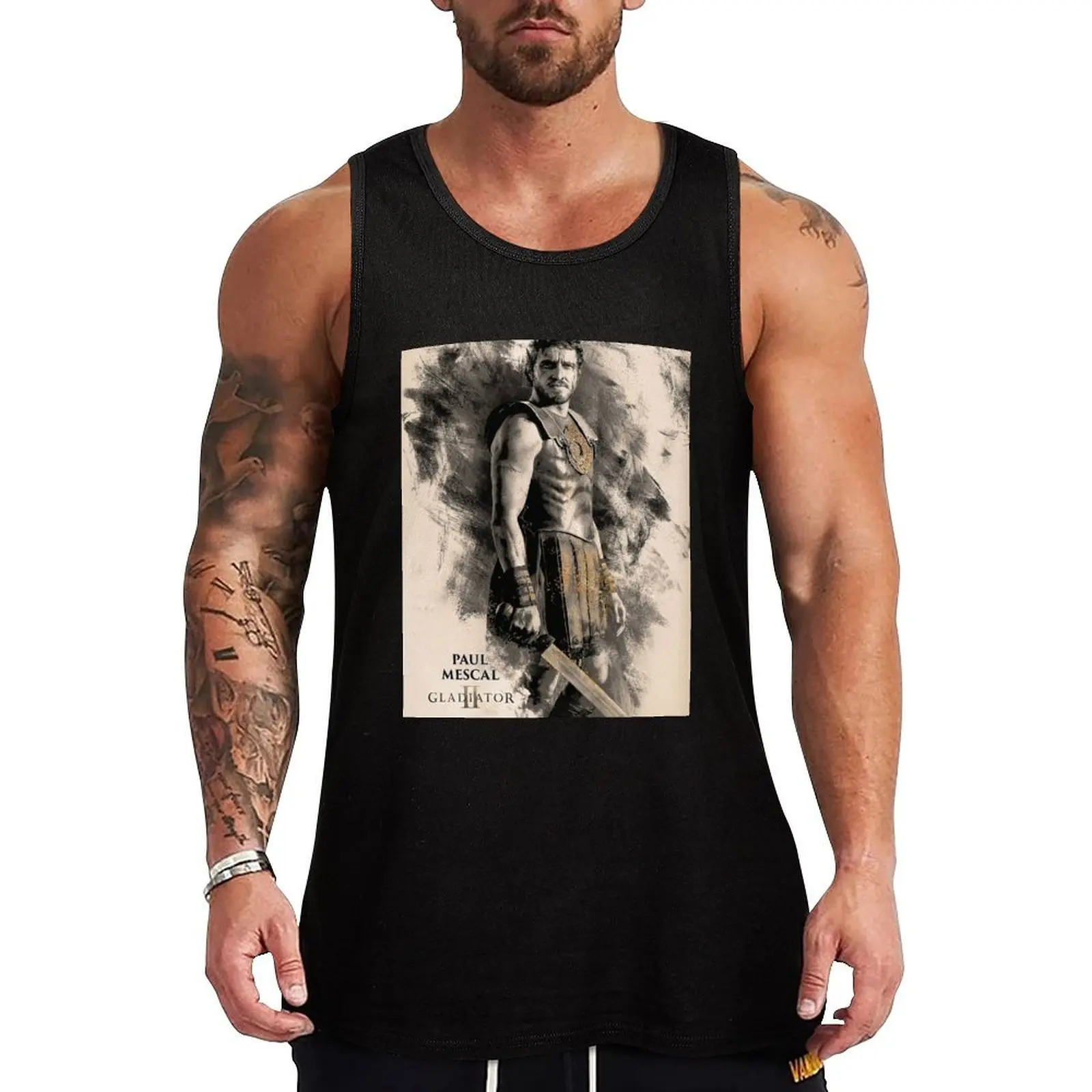 Paul Mescal Gladiator 2 Tank Top Art Print Tank Top Creative Graphic Sleeveless Shirt