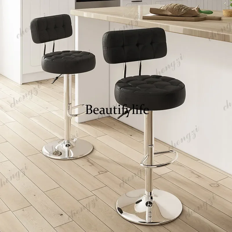 10  Metal Comfortable Bar Chairs Kitchen Counter Luxury High Designer With Back Bar Stools Restaurant Cadeira Lounge Suite