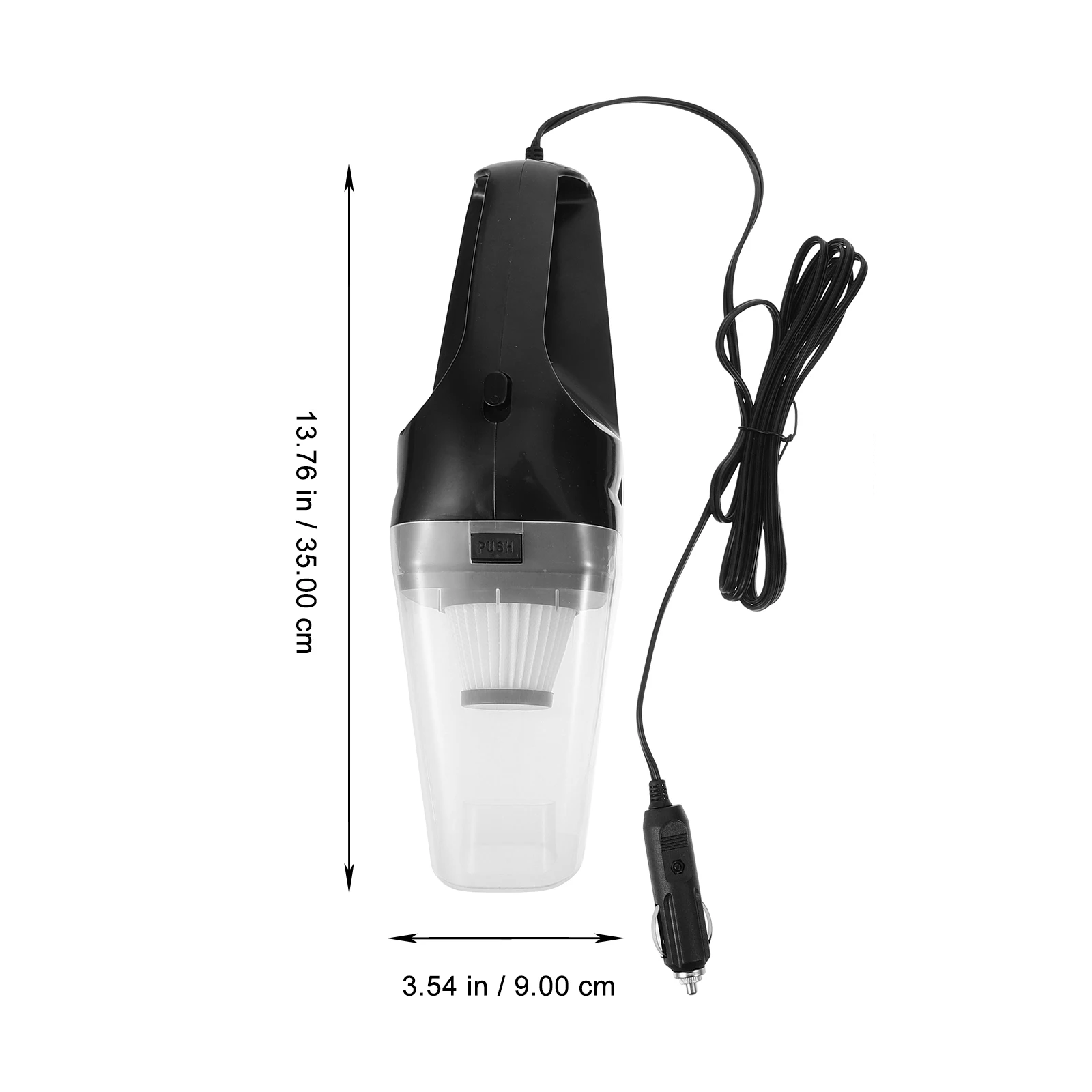 

12V 120W Car Vacuum Cleaner Powerful Auto Dust Collector Long Cable Efficient Suction Big Debris Removal Orange Color