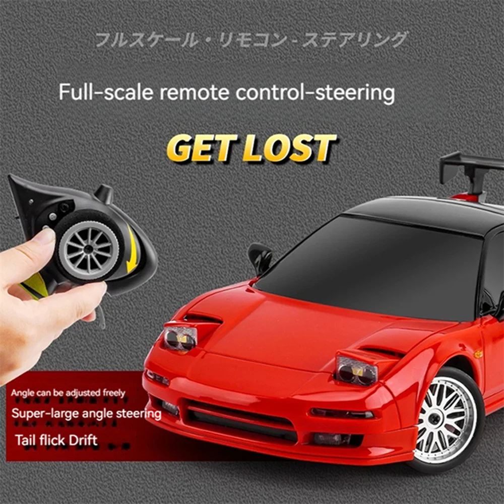 Red/Silver 1:18 NSX Drift Remote Control Car (gyroscope version) with Flip Light Remote Control Toy