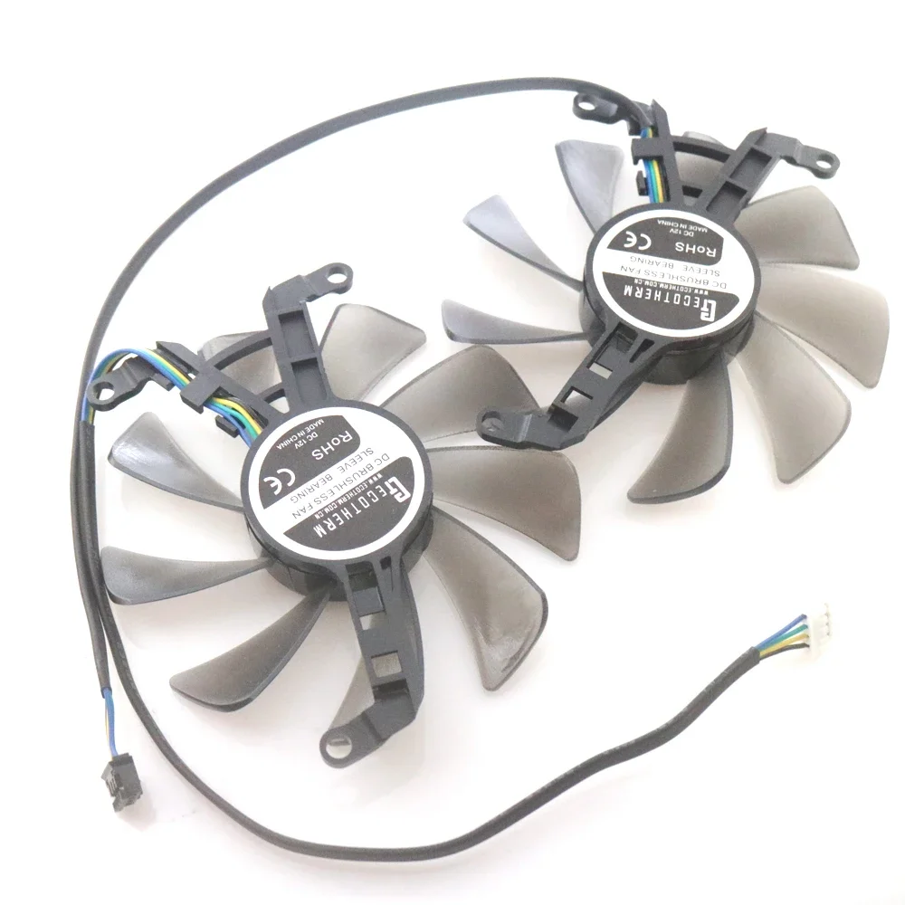 2pcs/Lot DC BRUSHLESS Fan GFY09010E12SPA 85mm 4Pin For GAINWARD RTX3050 RTX3060 3060ti Wind Chaser EX Graphics Card Cooling Fan - view 2