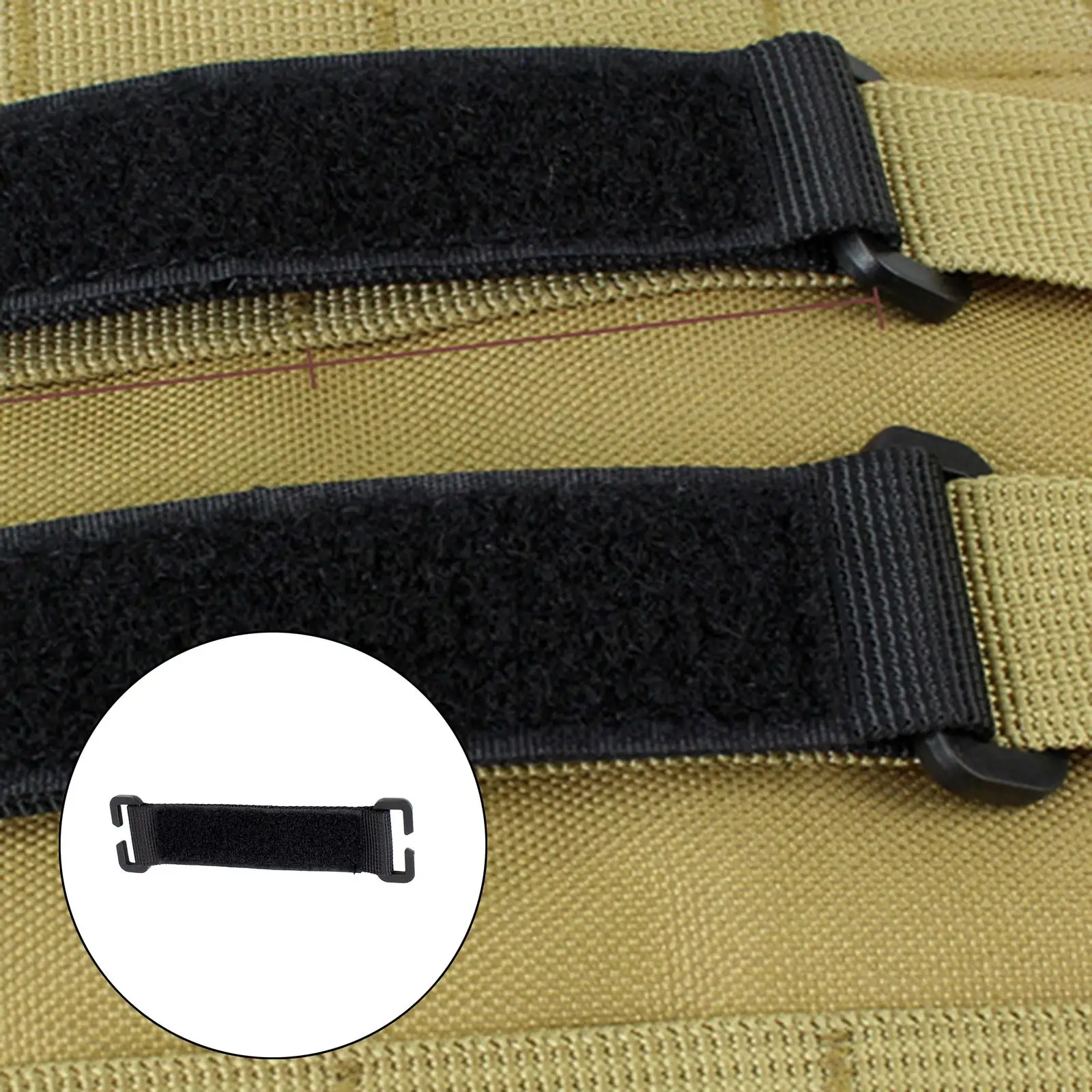 Nylon Molle Hook Adhesive Patch Panel Board for Backpack ID Holder with Durable Plastic Base Outdoor Gear - view 2