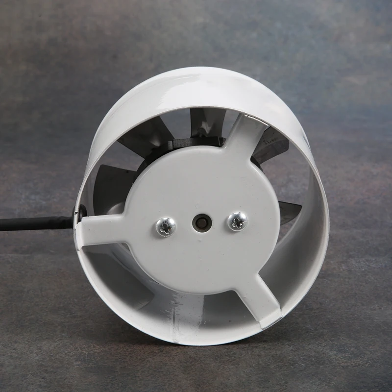 220V Inline Duct Fan Booster Uitlaat Blazer Luchtkoelopening Wit