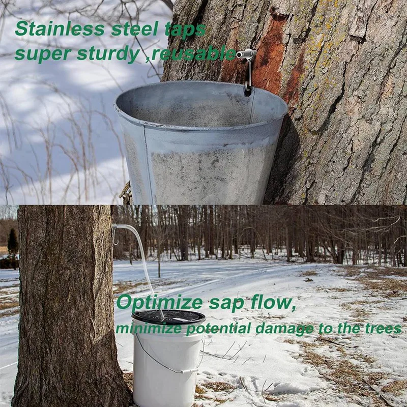 Stainless Steel Maple Syrup Faucet Kit, Maple Tree Faucet, Stacking Tree Faucet For Tapping Trees