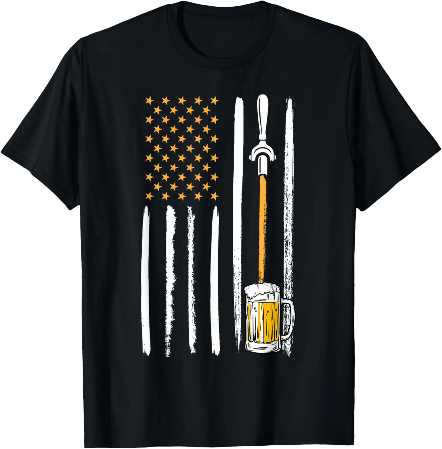

Craft Beer American Flag USA 4th July Brewery Alcohol Lovers T-Shirt