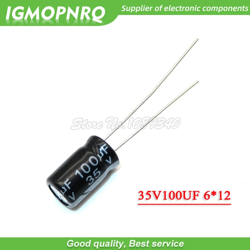 50 sztuk 35V100UF 6*12mm 100UF 35V 6.3*12 kondensator elektrolityczny — zdjęcie 2
