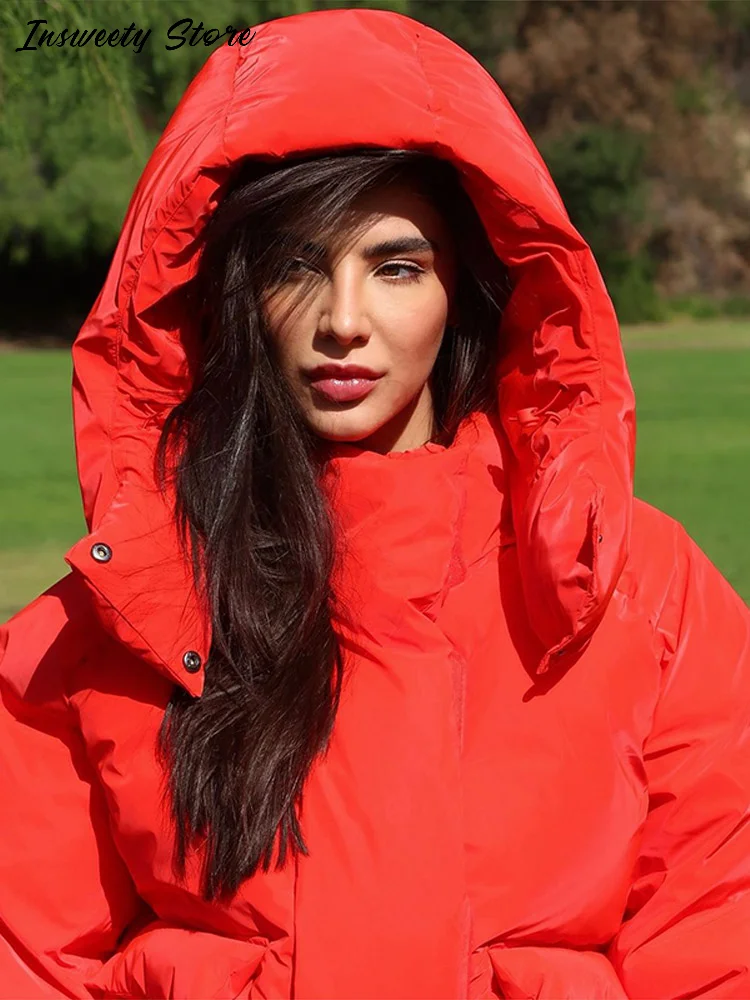 عادية الصلبة وسادة مبطنة المرأة انفصال هود سحابات الفيلكرو كم طويل معاطف دافئة 2025 الخريف جديد سيدة شيك ملابس خارجية #3