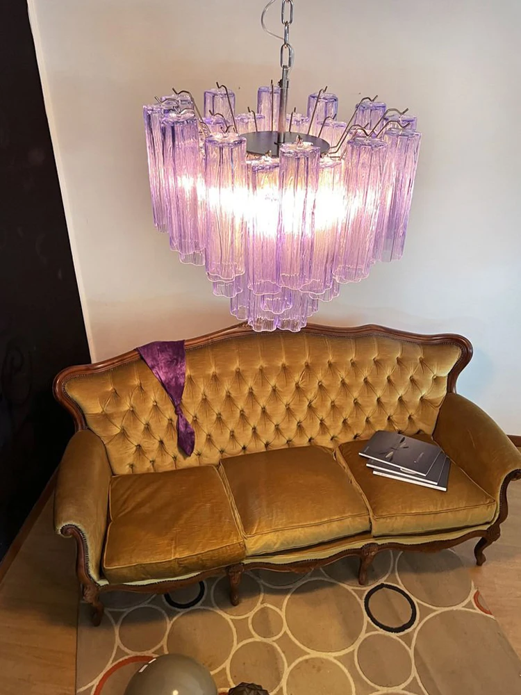 Transform Your Living Room With Our Murano Glass Art 2026 Chandelier Elegant Design Gold Silver Black Hardware Dimming Function