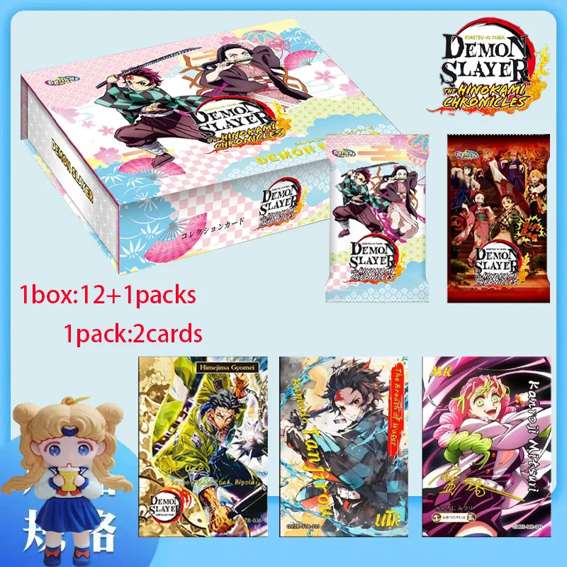 Nuevas tarjetas Senka Demon Slayer Diamond Flash Rare SSP SP tarjeta Tanjirou Kamado Nezuko tarjetas de colección de personajes juguete para regalo para niños