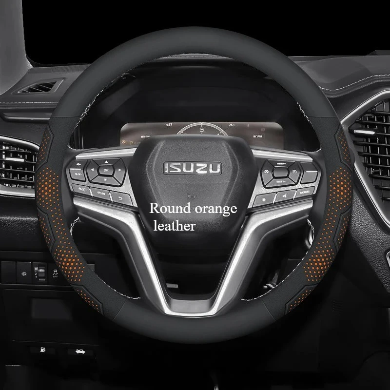 Автомобильный чехол на руль для ISUZU D-MAX V-CROSS Mu-X TAGA, противоскользящие аксессуары из углеродного волокна, замши, микрофибры