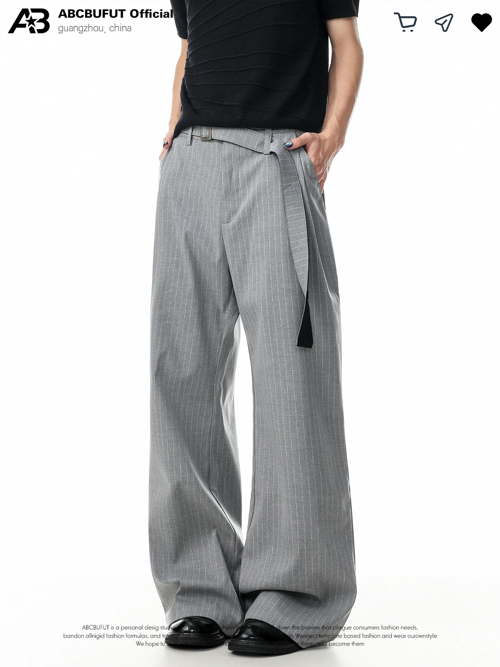 Calças Retro de Cintura Alta com Listras para Homens e Mulheres, Calças Longas com Cinto em Cores Contrastantes, Jeans Trendy...