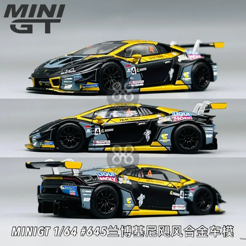 MINI GT #645 1/64 huracan GT3 EVO Die-cast Alloy Car Model Collection Display Gift