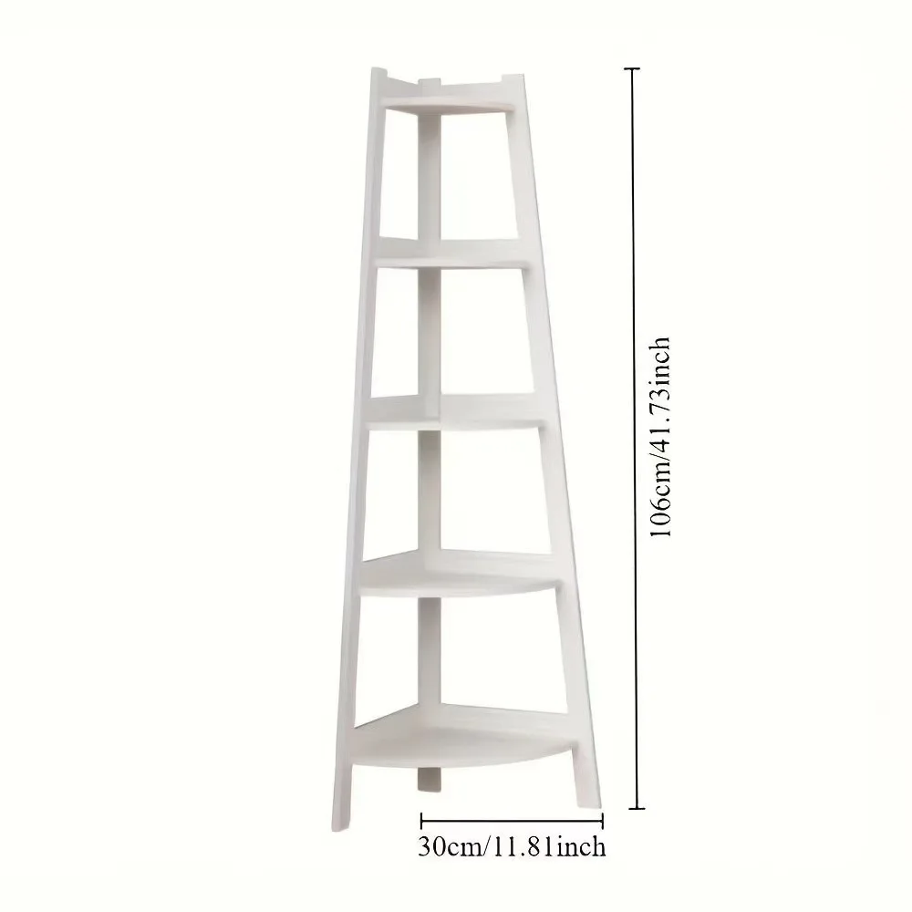 Bookshelf Nordic style multi-functional balcony flower stand tripod study corner finishing storage rack floor rack