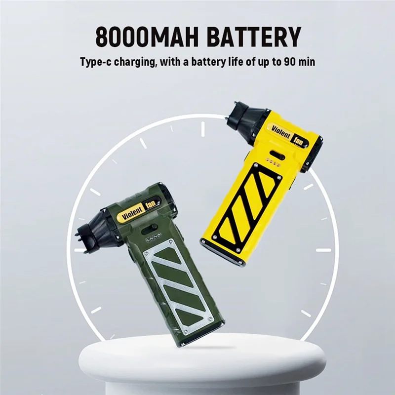 ABVI-Mini Turbo Jet Fan Rechargeable Brushless Motor 110000RPM Speed Vacuum Cleaner For Computer Keyboard Outdoor Car Home