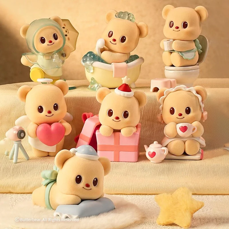 

Butter Bear Leisure Time Series Blind Box Mystery Box Dolls Kawaii Action Anime Figure Blind Box Toys Gift