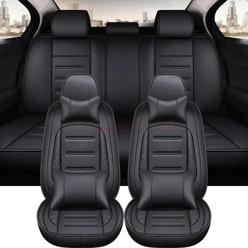 PU Leather 5 Seat Car Seat Cover for Fiat Tipo 500 Seat Leon MK2 Jeep Renegade Opel Vectra B Car Accessories