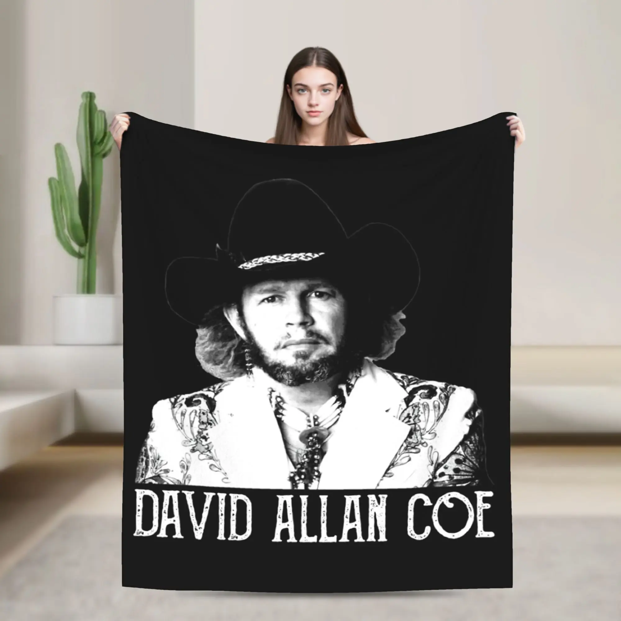 Opa Of The Birthday Looked At The Wolf David Allan Coe Blankets Coral Fleece Plush Throw Blankets for Bed Plush Thin Quilt