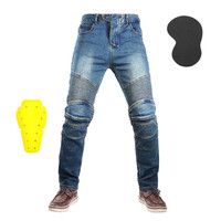 New retro loose motorcycle all-season riding pants anti-fall jeans racing mountaineering travel pants with protective gear