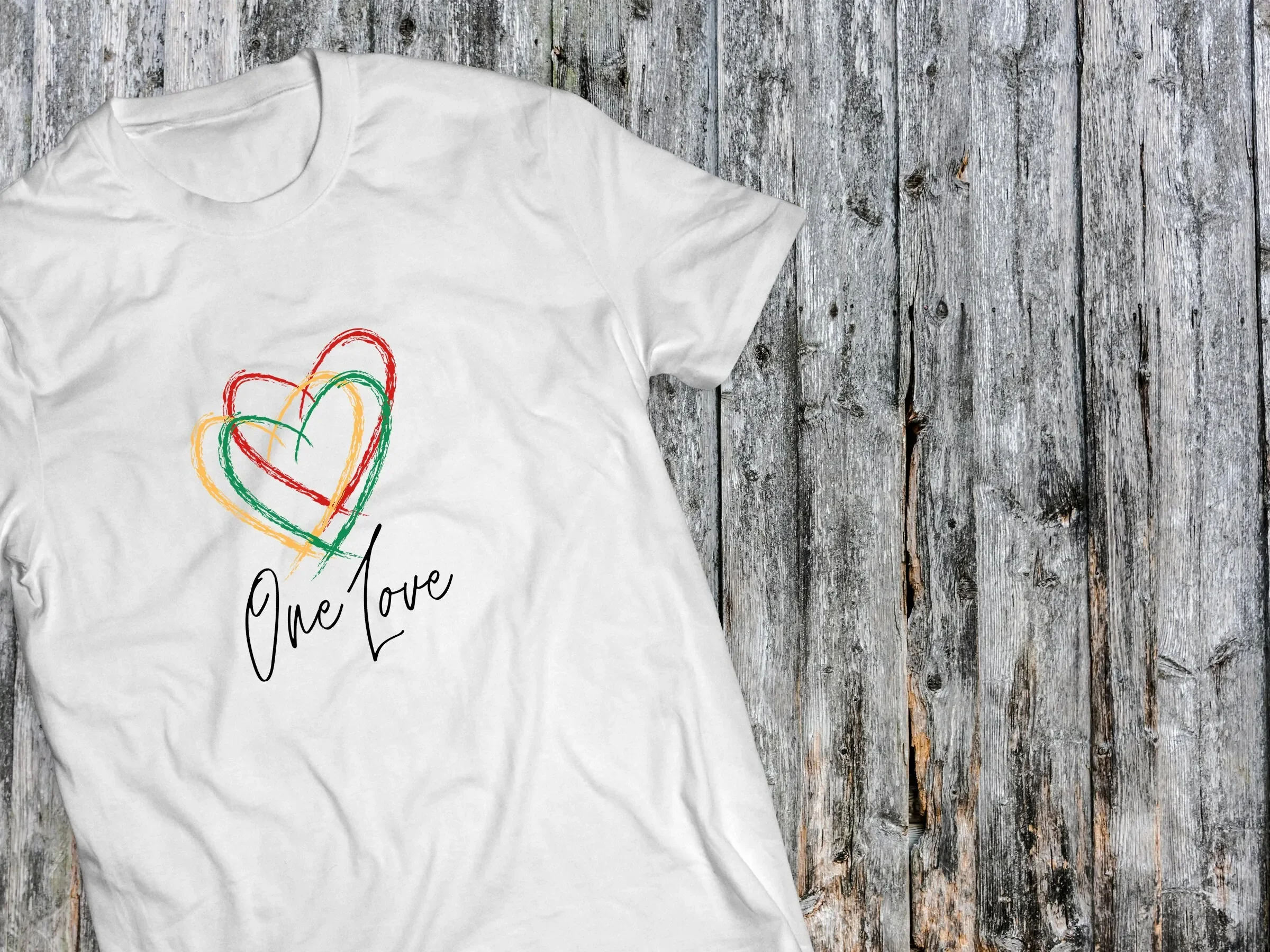 

One Love Rasta Bob Marley T Shirt African Jamaican Red Gold Green Reggae For Music Lover Friend Top