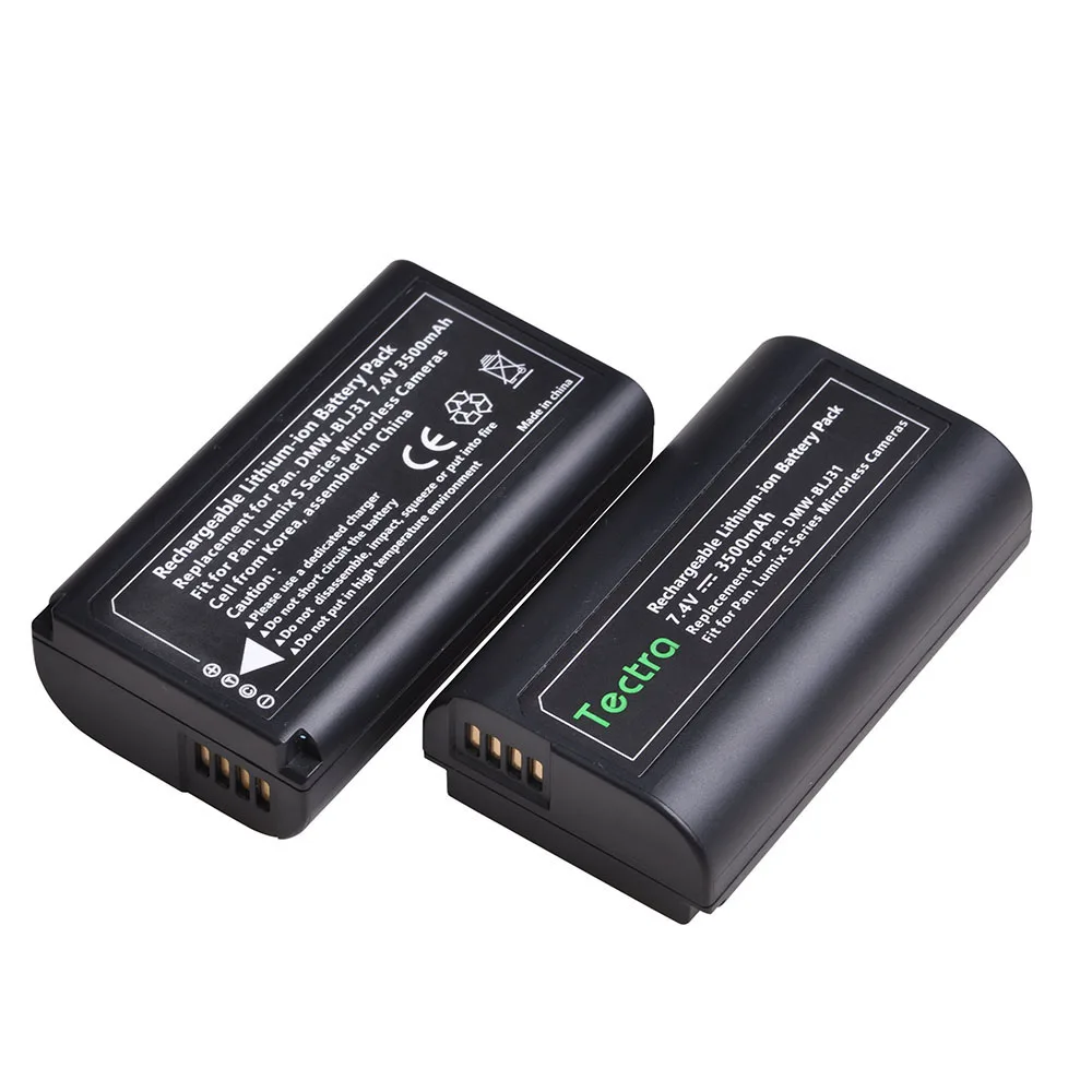 

Tectra 3500mAh 1PCS DMW-BLJ31 DMWBLJ3 Li-ion Battery for Panasonic LUMIX S1, S1R, S1H Mirrorless Cameras