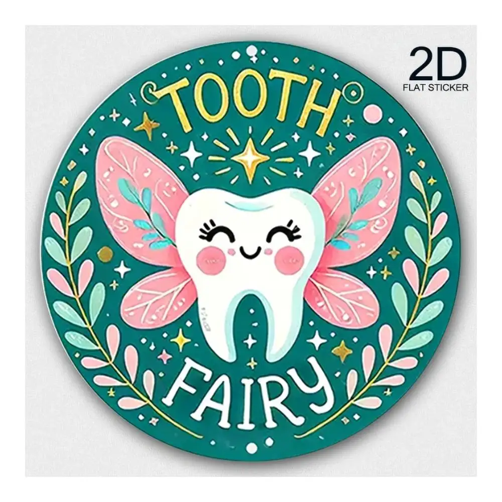 Tooth Fairy Illustration Design Sticker For Cars, Laptops, Windows, Doors, Fridges, Water Bottles