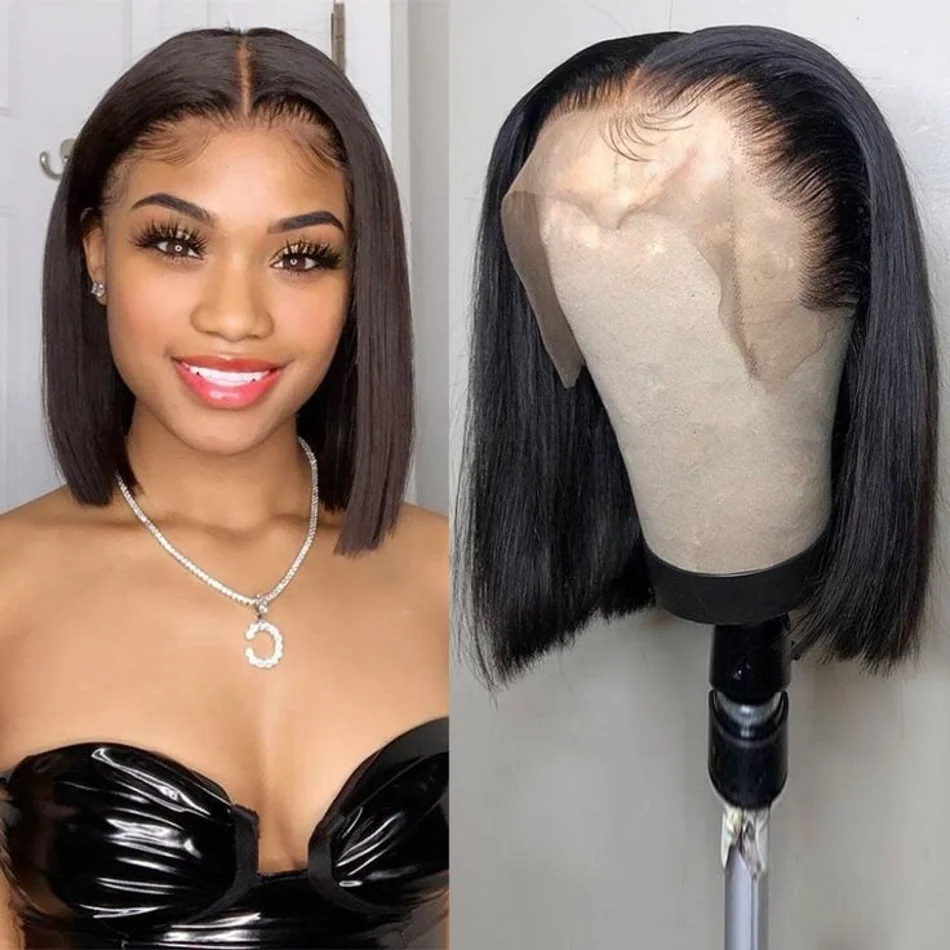 

Bone Straight 4x4 Closure Lace Front Wig For Women Choice 13x4 Lace Frontal Bob Wigs Brazilian Glueless Wigs Human Hair on Sale