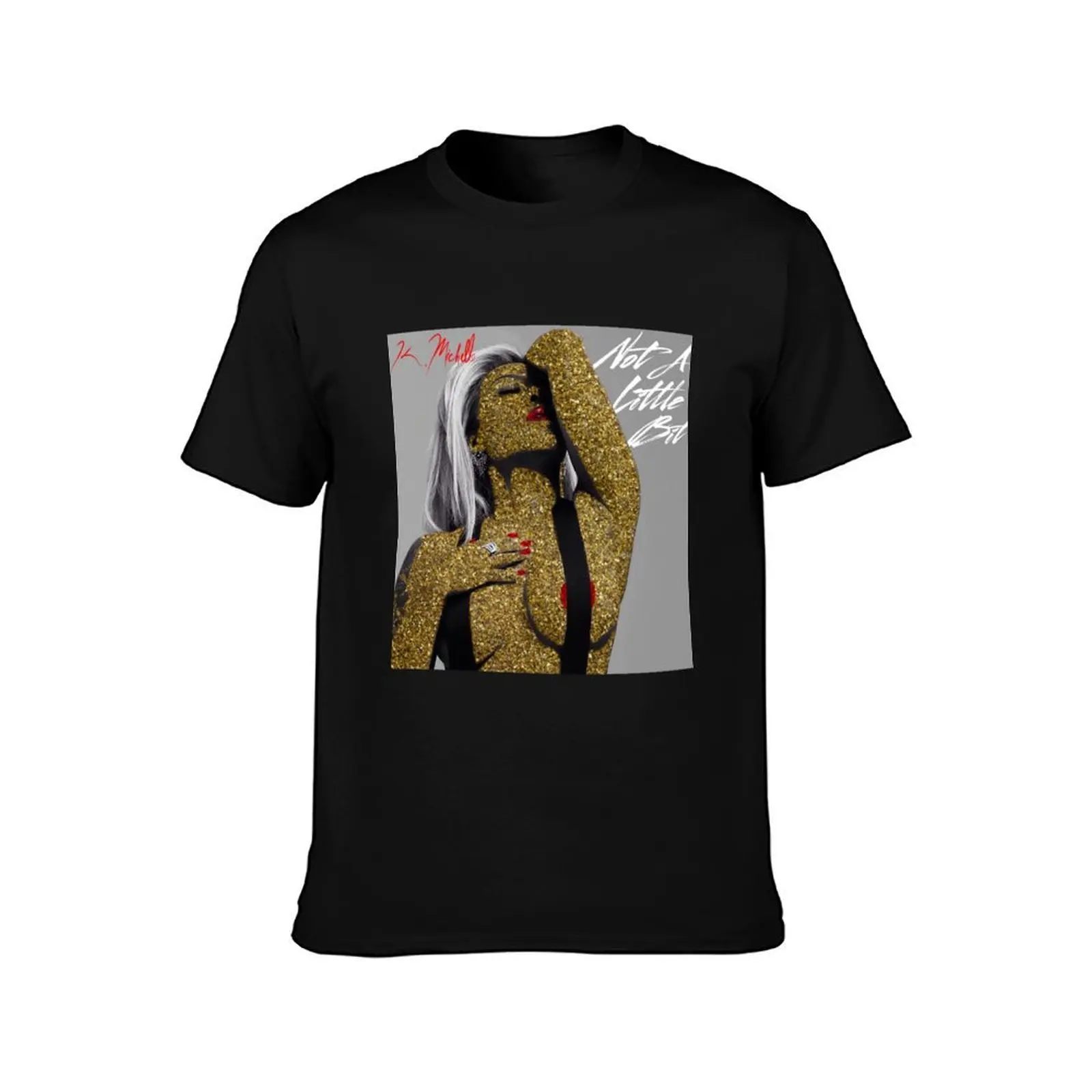 K. Michelle not a little bit T-Shirt, Summer Casual Cotton Tee, Oversized Streetwear Tops, Vintage Graphic Print, 100% Cotton