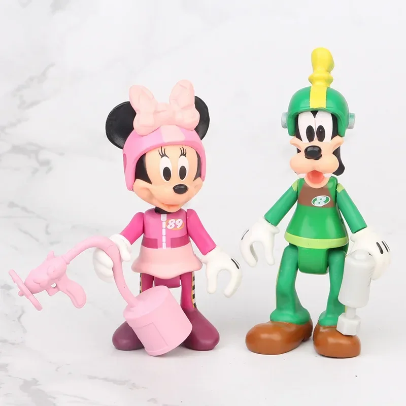 MINISO-Figurines d'action pour enfants, jouets, Minnie Mouse, Donald Destroy Andrduck, Goofy PlAA, poupées modèles, cadeau pour enfants, ensemble de 7 pièces