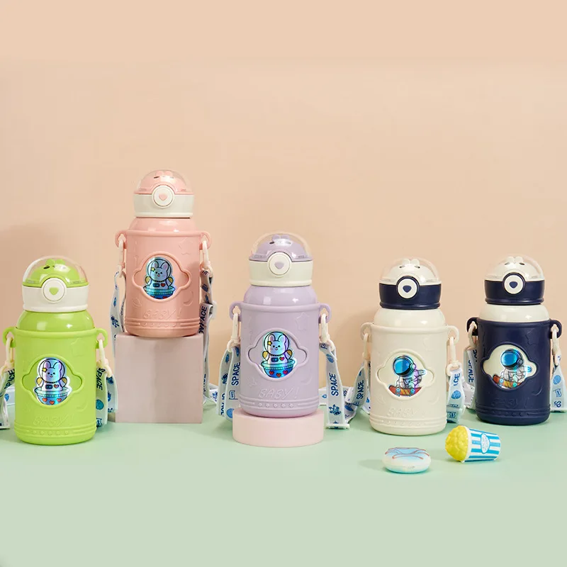 Termo Portátil Ultraligero para Niños, Pequeño, de Mililitros, para Exteriores, para Niños, Bonito, Grande, para Damas, de Acero Inoxidable, 500 ml