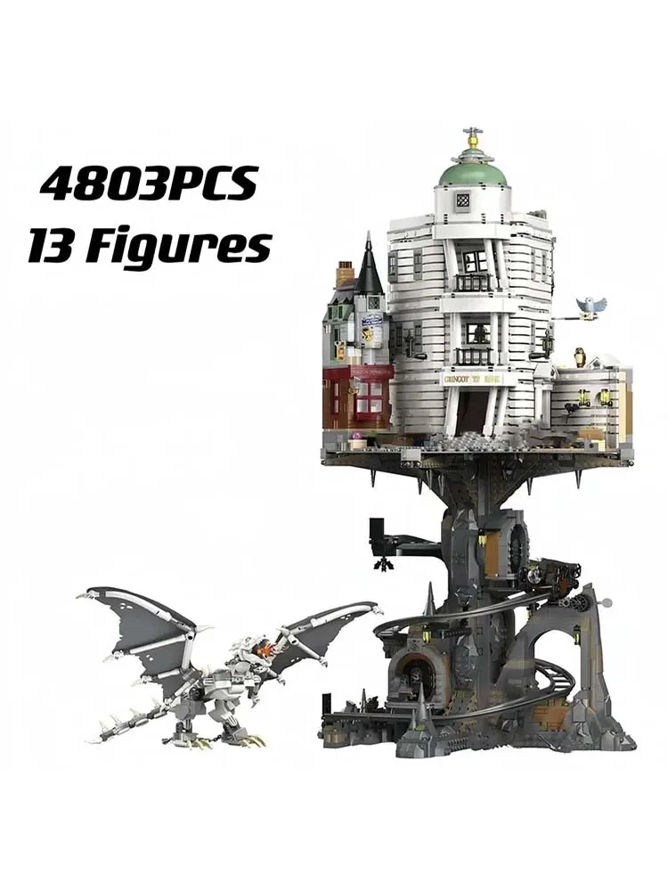 

Compatible 76417 Bank Gringotts Building Blocks Bricks Ironbelly Dragon Castles Model building blocks toys Christmas gifts