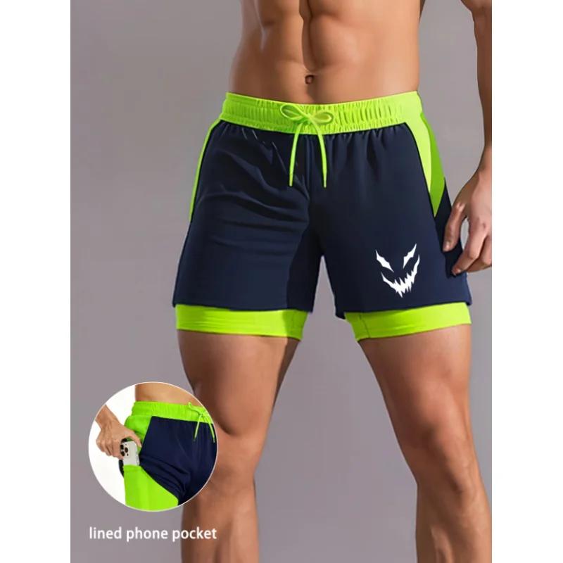 Men'S Breathable Quick-Dry Sports Shorts With Waist Cord And Pockets Lightweight Comfortable Running Pants