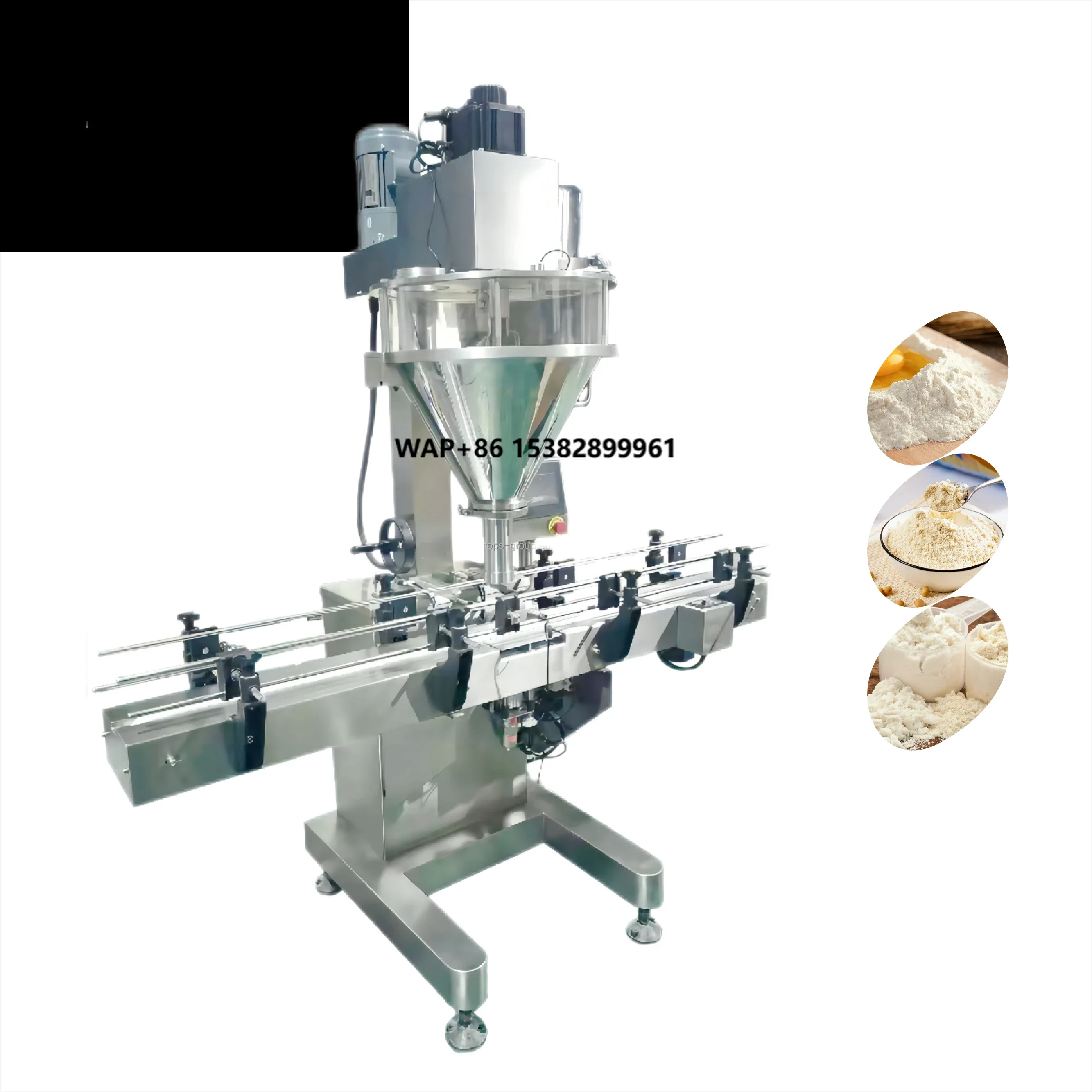 Semi-Automatic PLC Controlled Gear & Engine Driven Doser Filling Machine 1-500g for Quartz Flour Powder Beverage & Bags