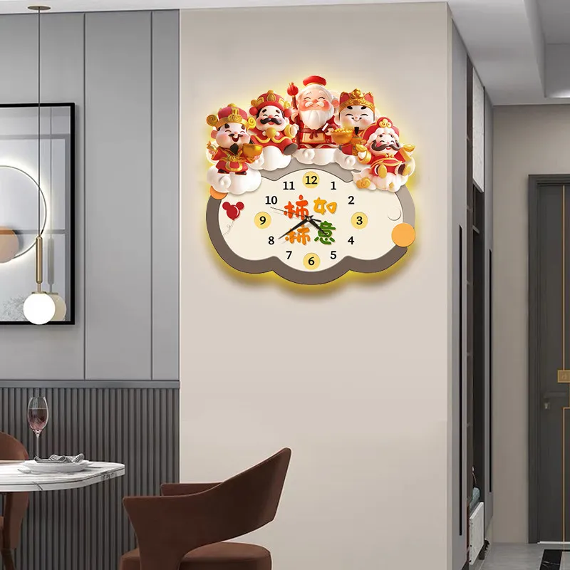Chinese Style Creative Wall Watch Xenomorph Design Aesthetic Modern Interior Clock Wall Interior Art Mural Horloge Home Decor