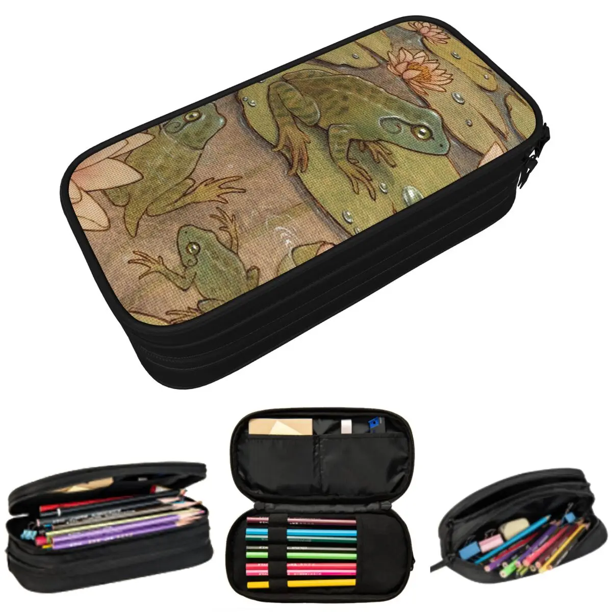 Metamorphosis Frog Federmäppchen für Schüler, Schule, Stiftbox, Bleistiftbeutel, Schreibwaren, Stifthalter, Tasche